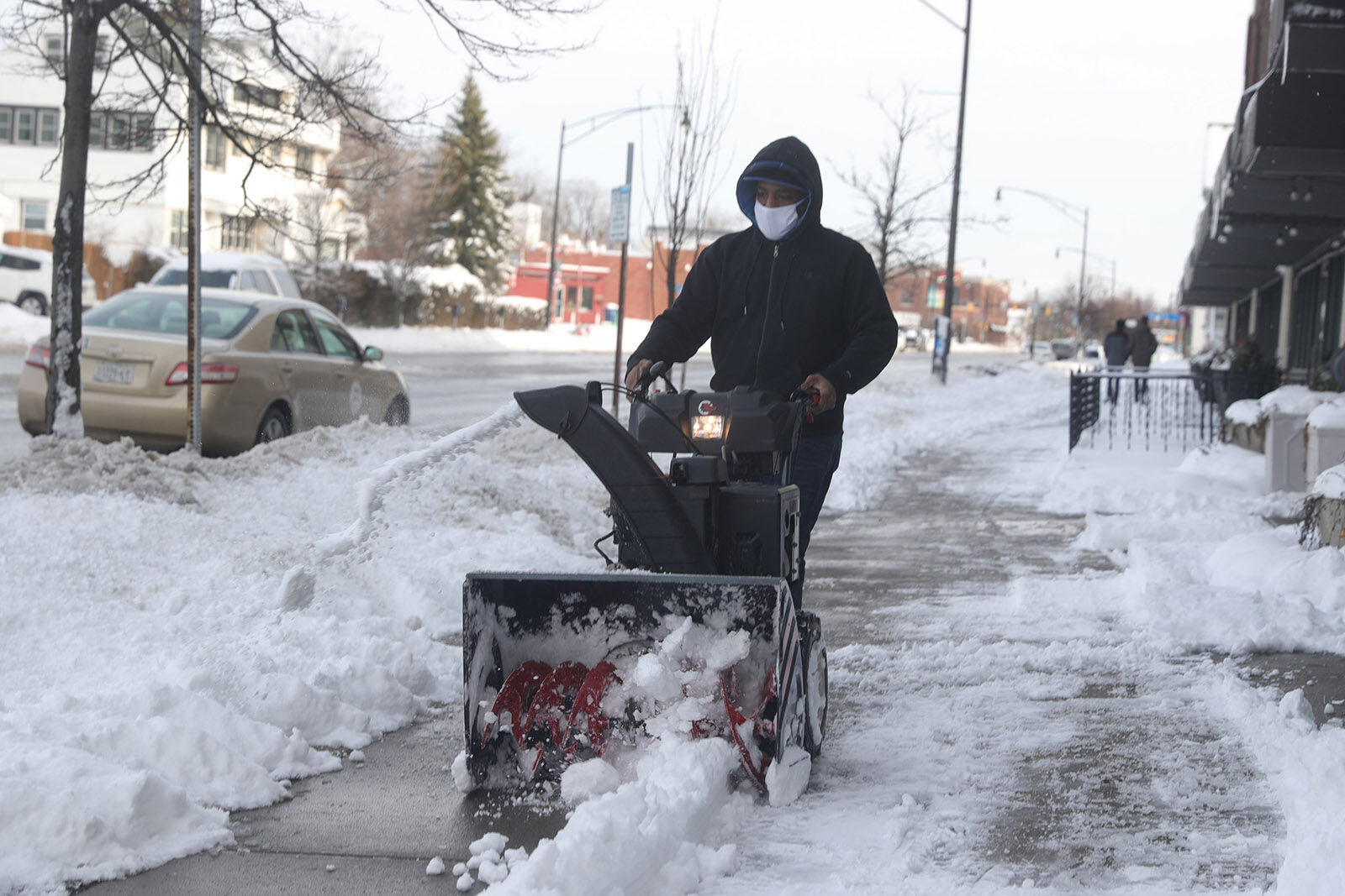Clearing the sidewalks